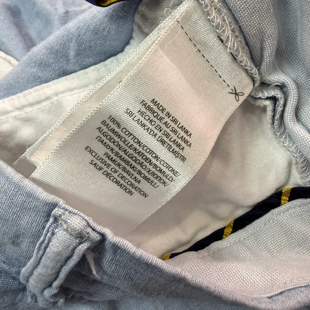 Polo Ralph Lauren Shorts‎ Men 40 Light Blue Classic Fit Linen Blend Golf